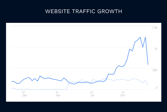 Website Traffic Growth Chart